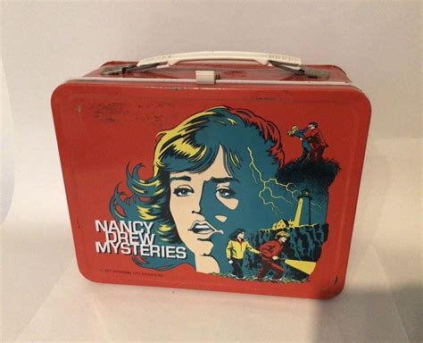 ebay nancy drew metal lunch box|VTG Nancy Drew Mysteries 1977 Metal Lunch Box by Thermos .